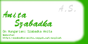 anita szabadka business card